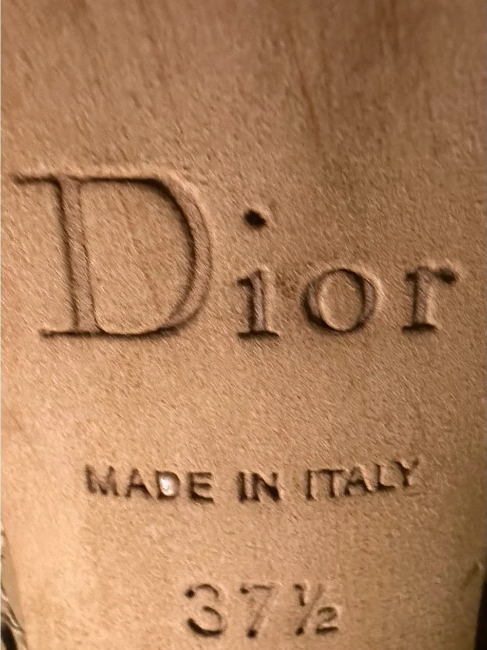 Christian Dior MIss Dior Nude Cannage Platform Peep Toe Stiletto Pump Heels 37.5